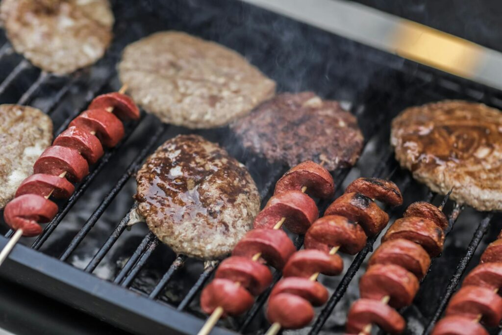 Grilled Spiral Sausage With Steak